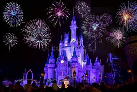 Disney`s Cinderella Castle With Fireworks. Disney`s Magic Kingdom ...