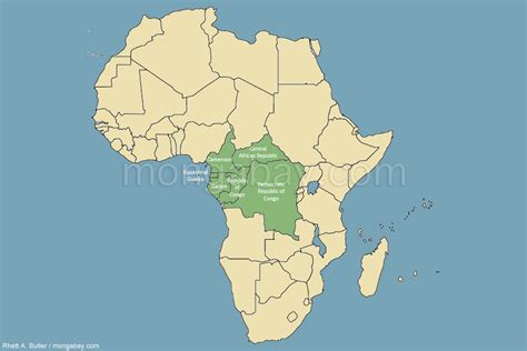 Congo Slideshow: Map: Congo basin countries