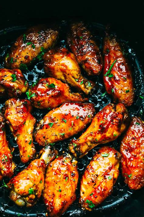 Air Fryer Chicken Wings With Honey Buffalo Sauce | therecipecritic