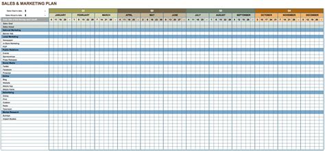 Free Marketing Plan Template Excel