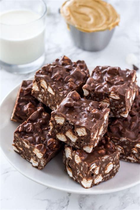 No Bake Rocky Road Bars | Recipe | Sweet recipes, Baking, Baking recipes