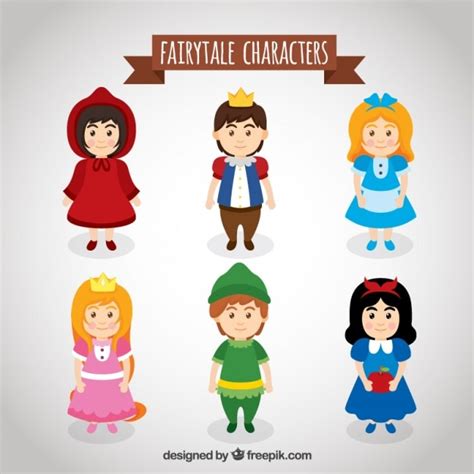 Premium Vector | Famous story characters pack