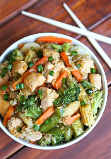 One Pot Teriyaki Chicken Rice Bowls - Happy-Go-Lucky