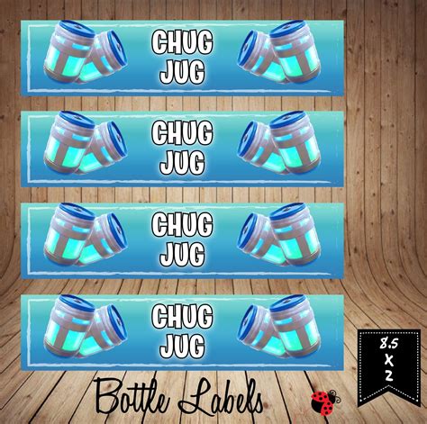 INSTANT DOWNLOAD Printable Fort Game Chug Jug Inspired water | Etsy ...