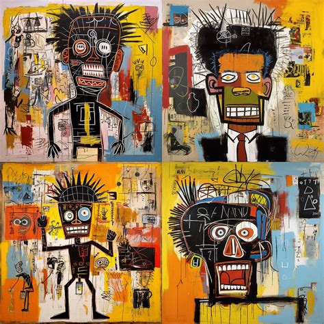 Jean-Michel Basquiat Midjourney style | Andrei Kovalev's Midlibrary 2.0