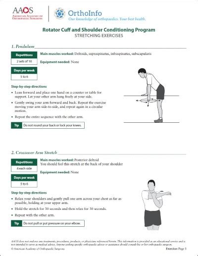 Rotator Cuff and Shoulder Rehabilitation Exercises - OrthoInfo - AAOS