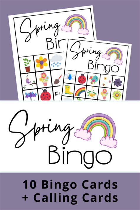 Free Printable Spring Bingo Cards For Kids | Bingo cards, Kids cards ...