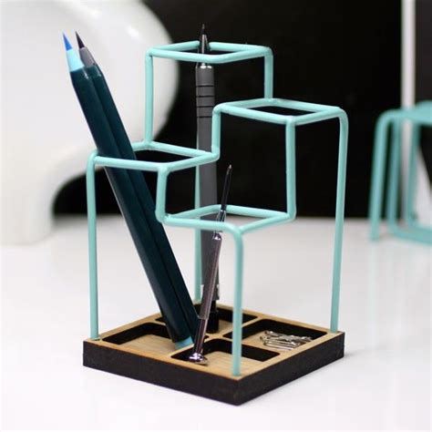 Block Sketch Desk Tidy - blue designer desk organiser | Tesis