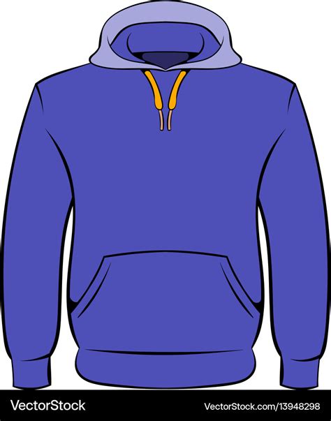 Men hoodies icon cartoon Royalty Free Vector Image