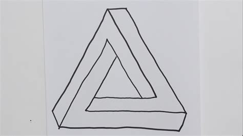 Triangle Illusion Drawing at PaintingValley.com | Explore collection of ...