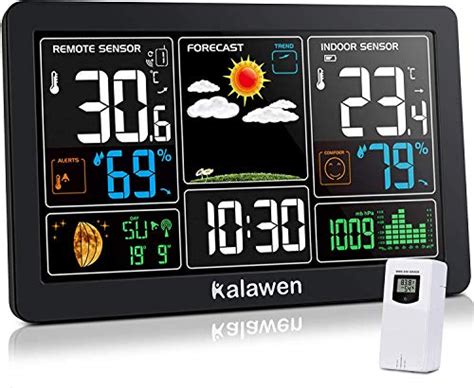 Weather Station Wireless Indoor Outdoor Weather Stations with Atomic ...