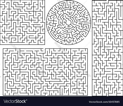 Maze templates Royalty Free Vector Image - VectorStock