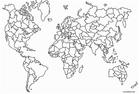 World Map Countries Coloring Page | Images and Photos finder