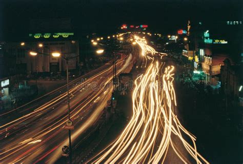 Mount Road Night View Chennai Stock Image - Image of lights, cars ...