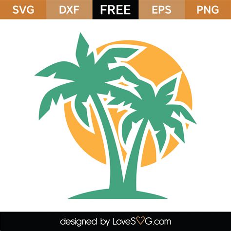 Free Palm Trees SVG Cut File - Lovesvg.com