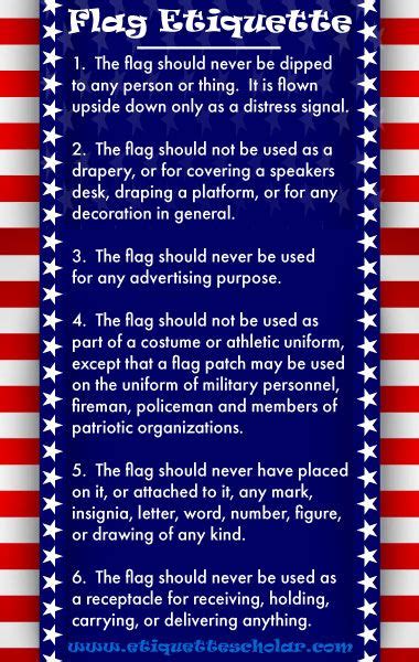 U.S. Flag Etiquette - Must follow etiquette rules for showing proper ...