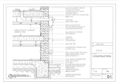 Double Brick Wall Section Architectural Drawing – NBKomputer