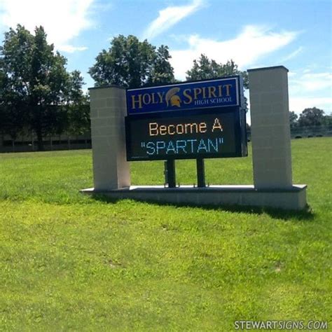 School Sign for Holy Spirit High School - Absecon, NJ