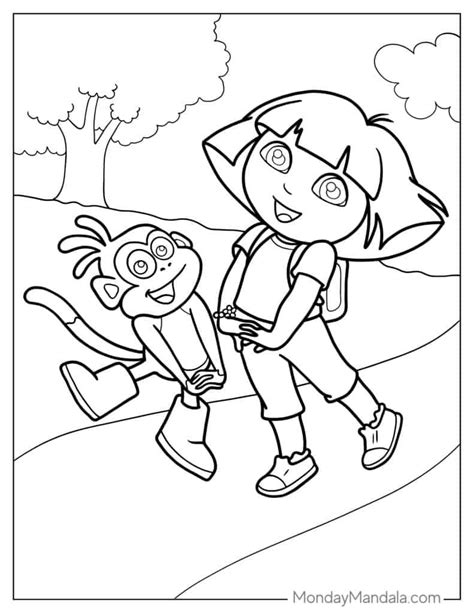 Dora The Explorer Coloring Pages Pdf