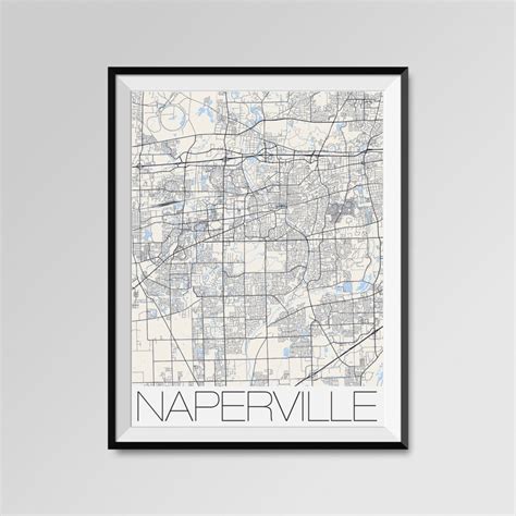 Vintage Map Of Naperville, Illinois 1869 - Ted's Vintage Art ...