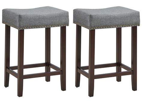 ERGOMASTER Bar Saddle Stools Set of 2, 24 Inch Counter Height Bar ...