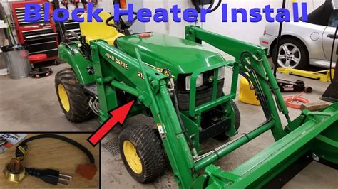 How to install a block heater on a John Deere 2210 compact tractor ...