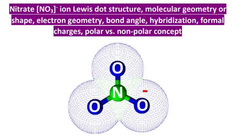 NO3- lewis structure, molecular geometry, bond angle, hybridization