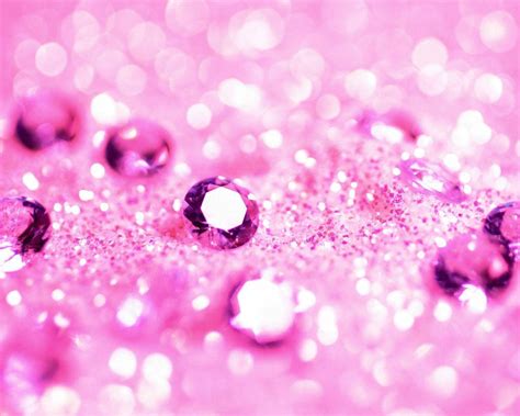 Download Pretty Pink Glitter With Pink Diamonds Wallpaper | Wallpapers.com