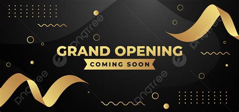 Elegant Grand Opening Banner With Modern Geometric Style Background ...