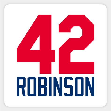 Jackie Robinson 42 - Jackie Robinson - Sticker | TeePublic