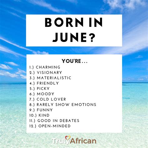 Are you a June baby? | TrulyAfrican.com | Birth month quotes, June ...