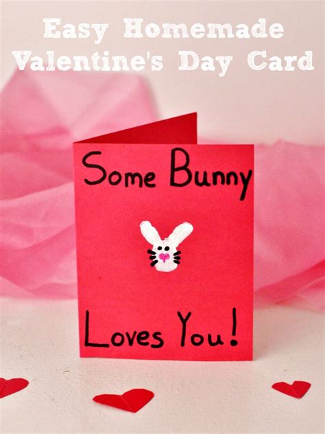 Easy Homemade Some Bunny Love You Valentine's Day Card - The Rebel Chick