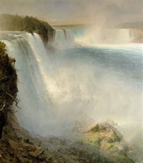 File:Frederic Edwin Church - Niagara Falls, from the American Side ...