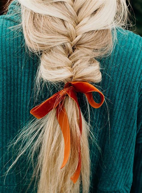 Sydne Style shows holiday hairstyle ideas with velvet ribbon braid from ...