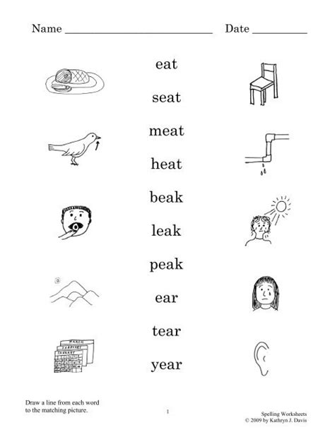 Free reading and spelling worksheet, Download Free reading and spelling ...