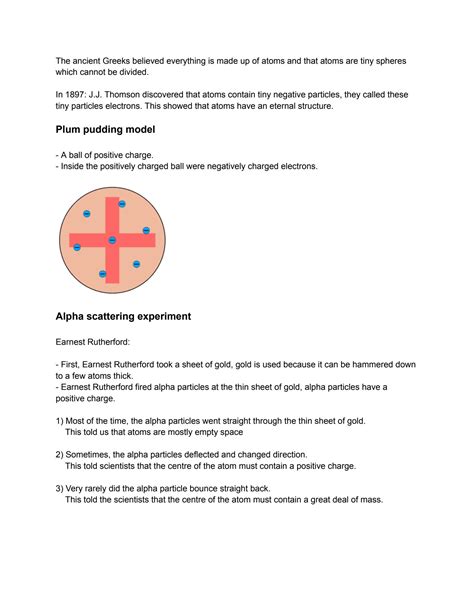 SOLUTION: Alpha scattering experiment and model of the atom - Studypool