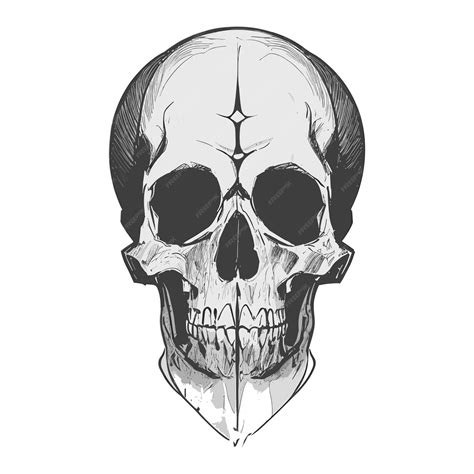 Premium Vector | Free vector vintage human skull concept halloween ...