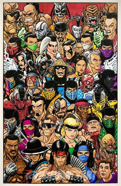 Mortal Kombat Characters Face Drawings