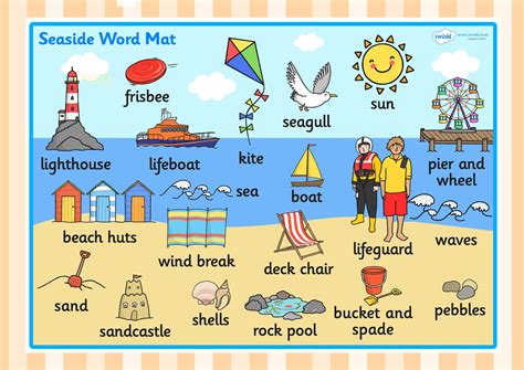 The Seaside- Word Mat | seaside | Pinterest | Learning english, English ...