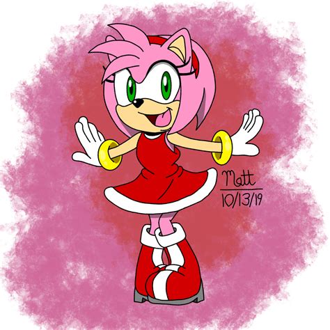 Amy Rose smiling is the most precious thing in the universe [art by ...