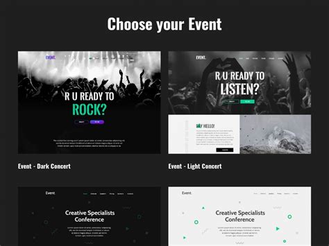 Template HTML Profesional: Event — Creative And Modern One Page HTML ...