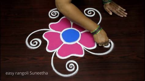 Awesome Freehand Flower rangoli & kolam designs by easy rangoli ...