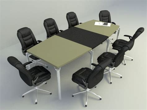 Office meeting furniture set - DownloadFree3D.com