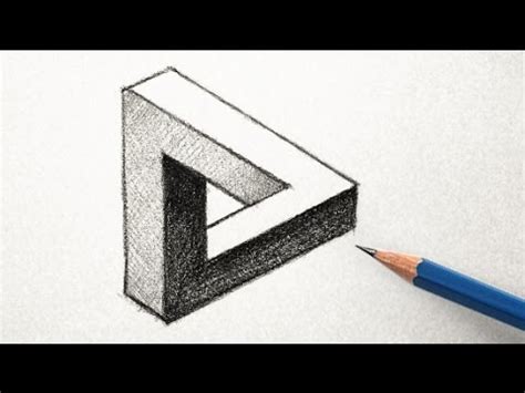 How to Draw an Optical Illusion Triangle the Easy Way - YouTube