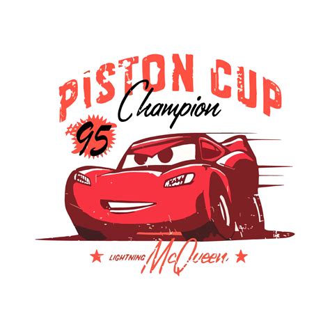 Vintage Disney Lightning Mcqueen Piston Cup Champions Svg | Inspire ...