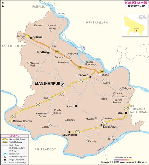 Kaushambhi District Map