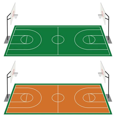 Conjunto de duas quadras de basquete 541406 Vetor no Vecteezy