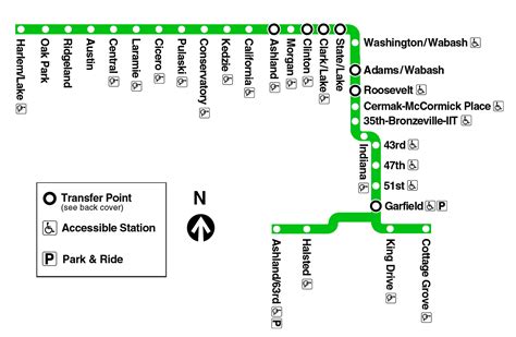 Green Line | CTA Chicago Metro (Harlem/Lake - Ashland/63rd - Cottage ...