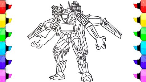 How to Draw TRI TITAN Mecha Skibidi Toilet/New coloring Pages tri titan ...