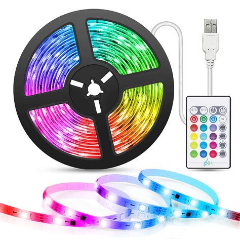 Buy LED Strip Light Music Sync 16.4ft, TASMOR USB Powered LED Light ...